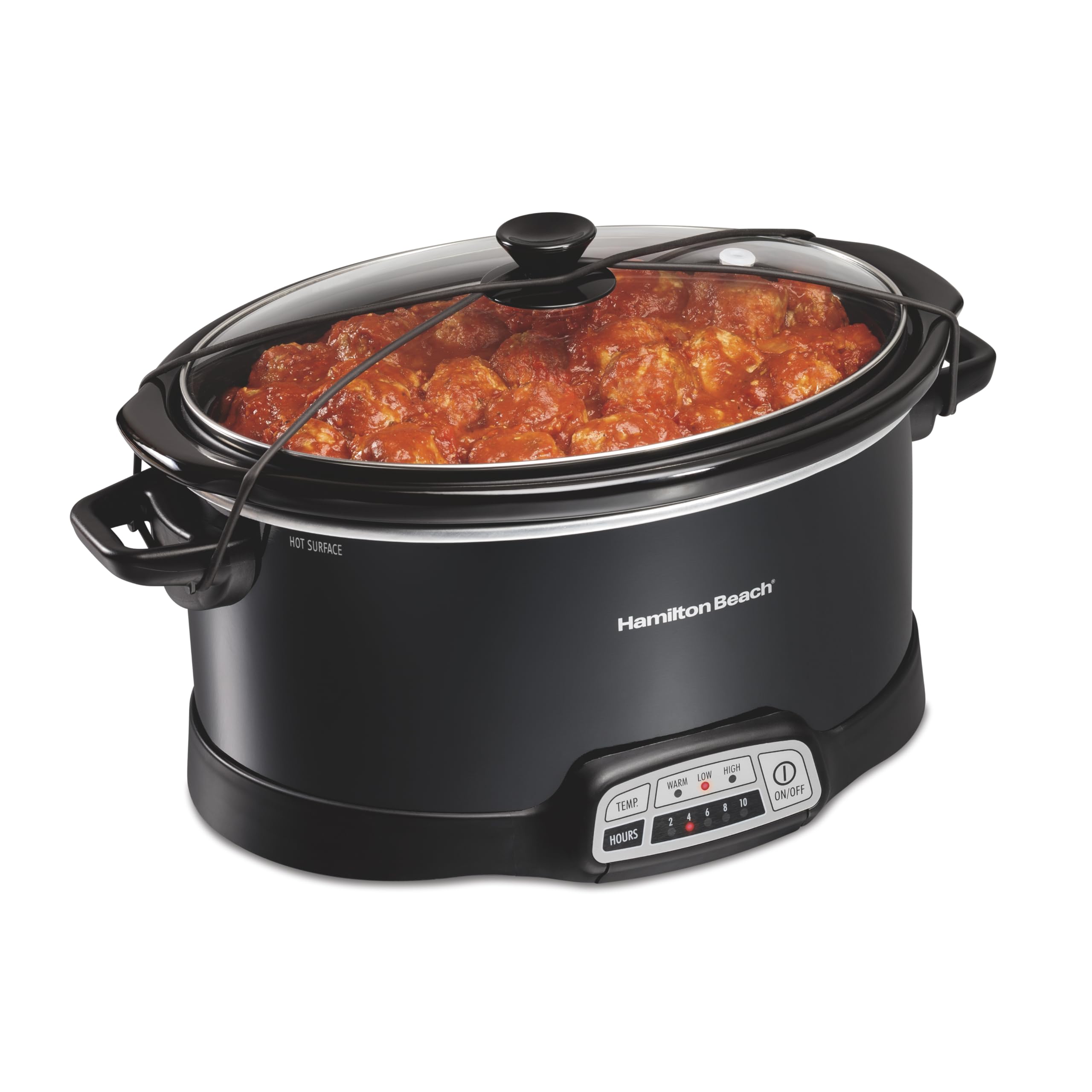BLACK+DECKER 7-Quart Slow Cooker, SCD4007, Chalkboard Exterior, Locking Lid, 3 H