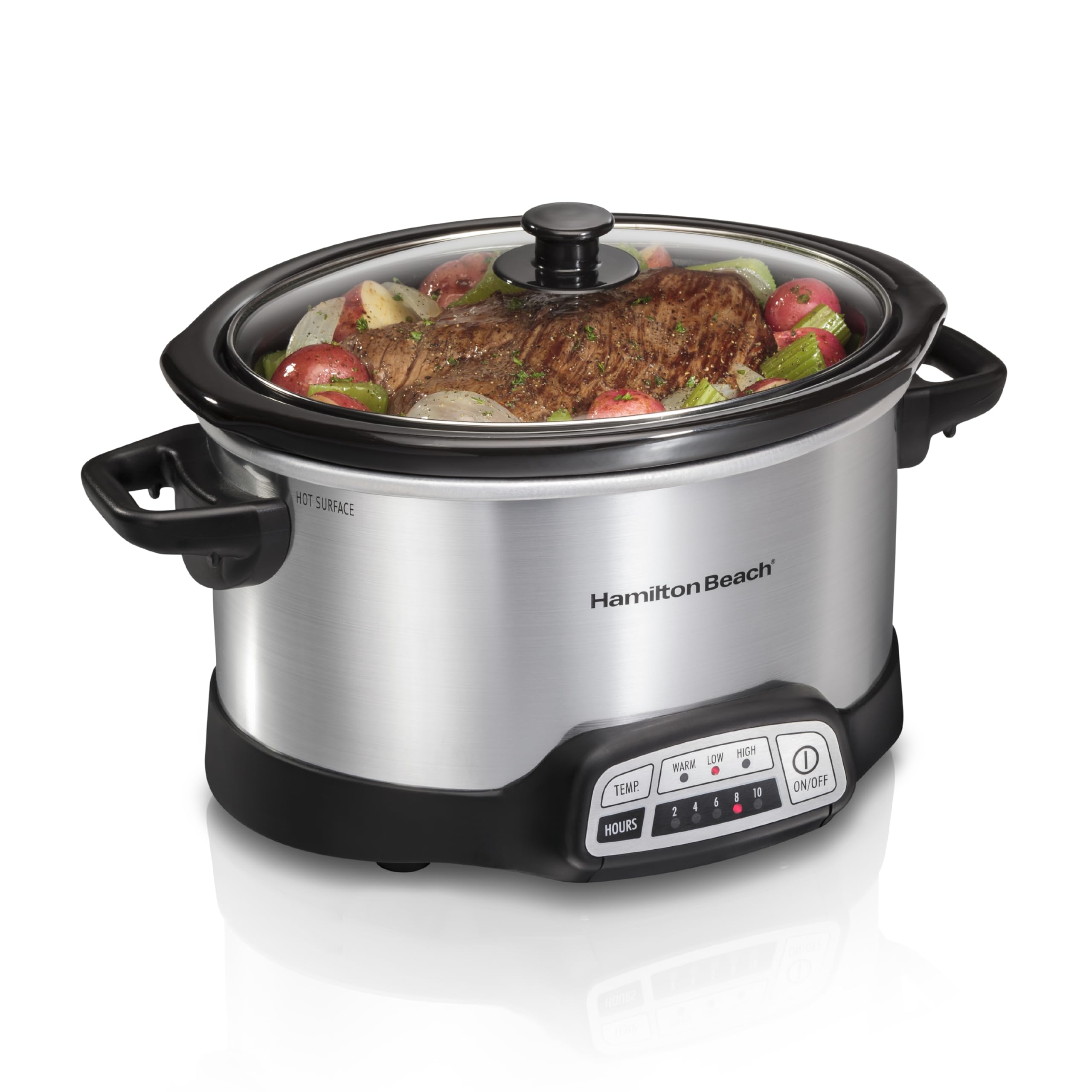 Hamilton Beach 4 Quart Programmable Slow Cooker with Flexible Easy Programming, 