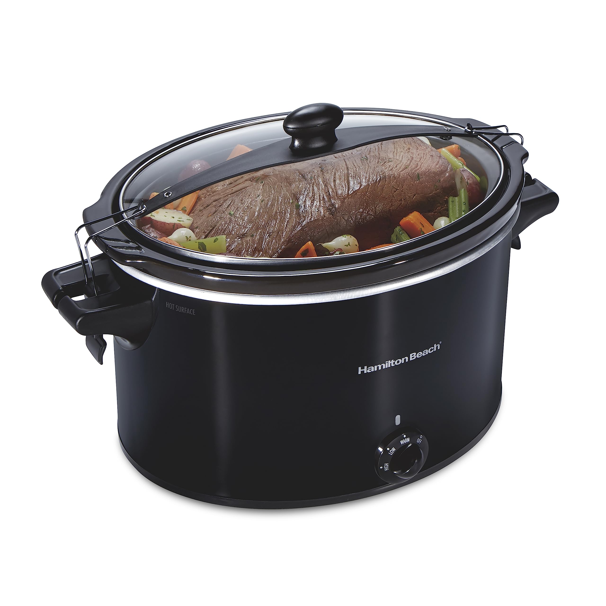 Hamilton Beach Slow Cooker, Extra Large 10 Quart, Stay or Go Portable With Lid L