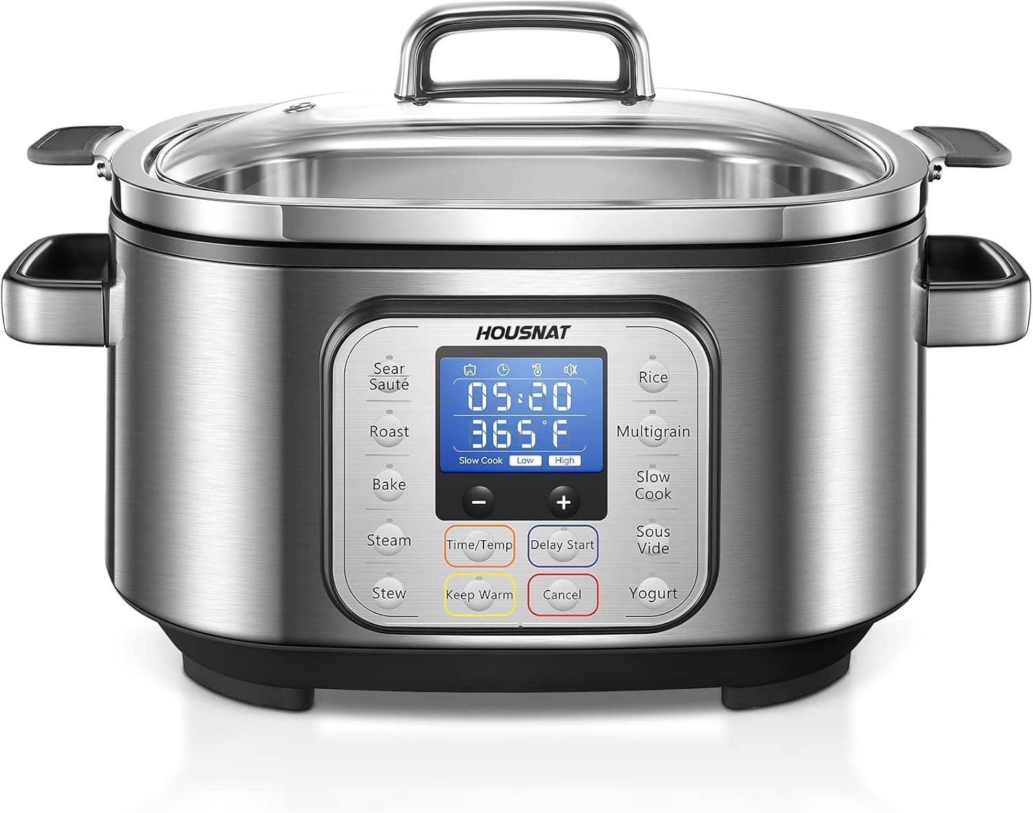 All-Clad Stainless Steel Electric Slow Cooker 7-Quart, Programmable LCD Timer, A