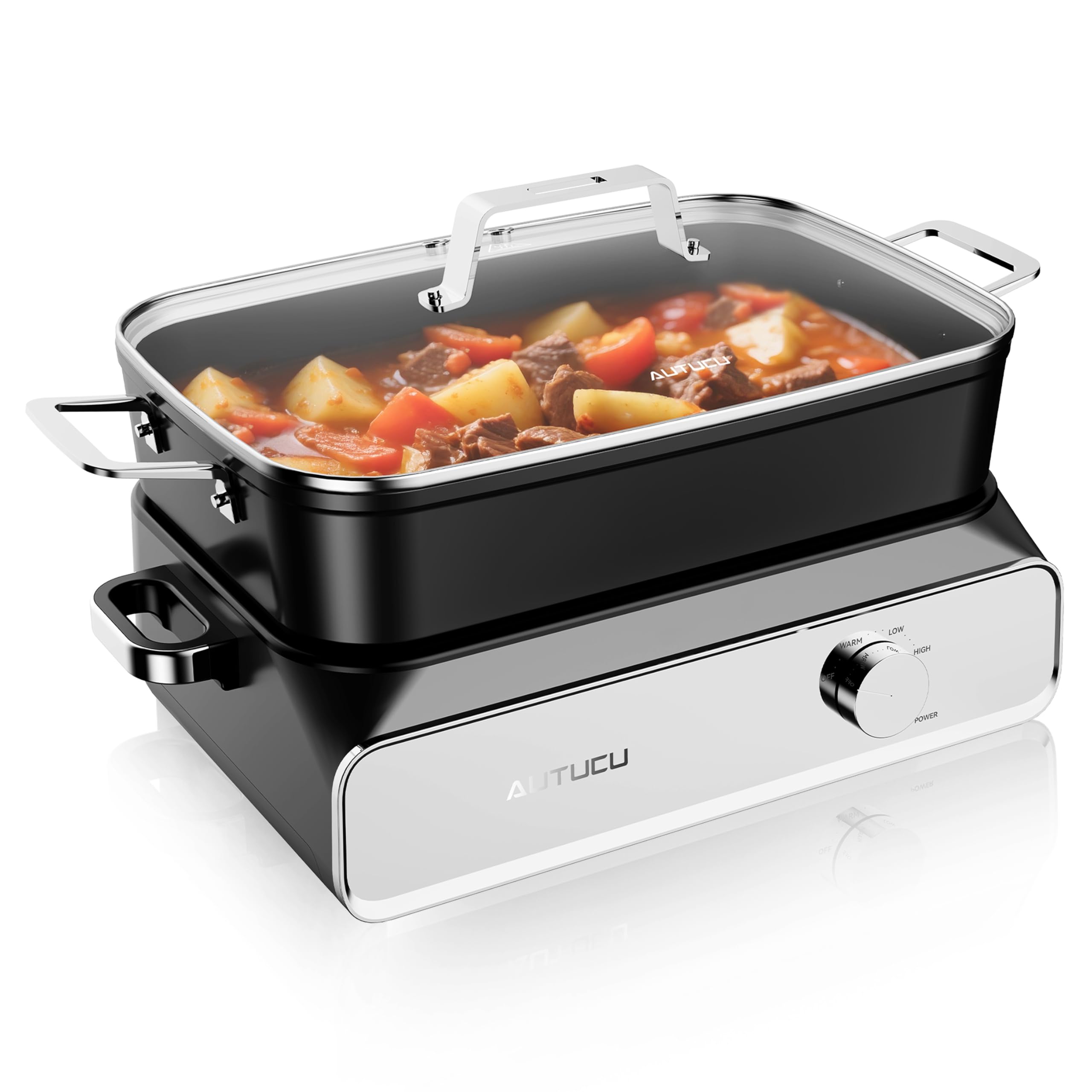 West Bend Versatility Slow Cooker Large Capacity Non-stick Cooking Vessel & Vari