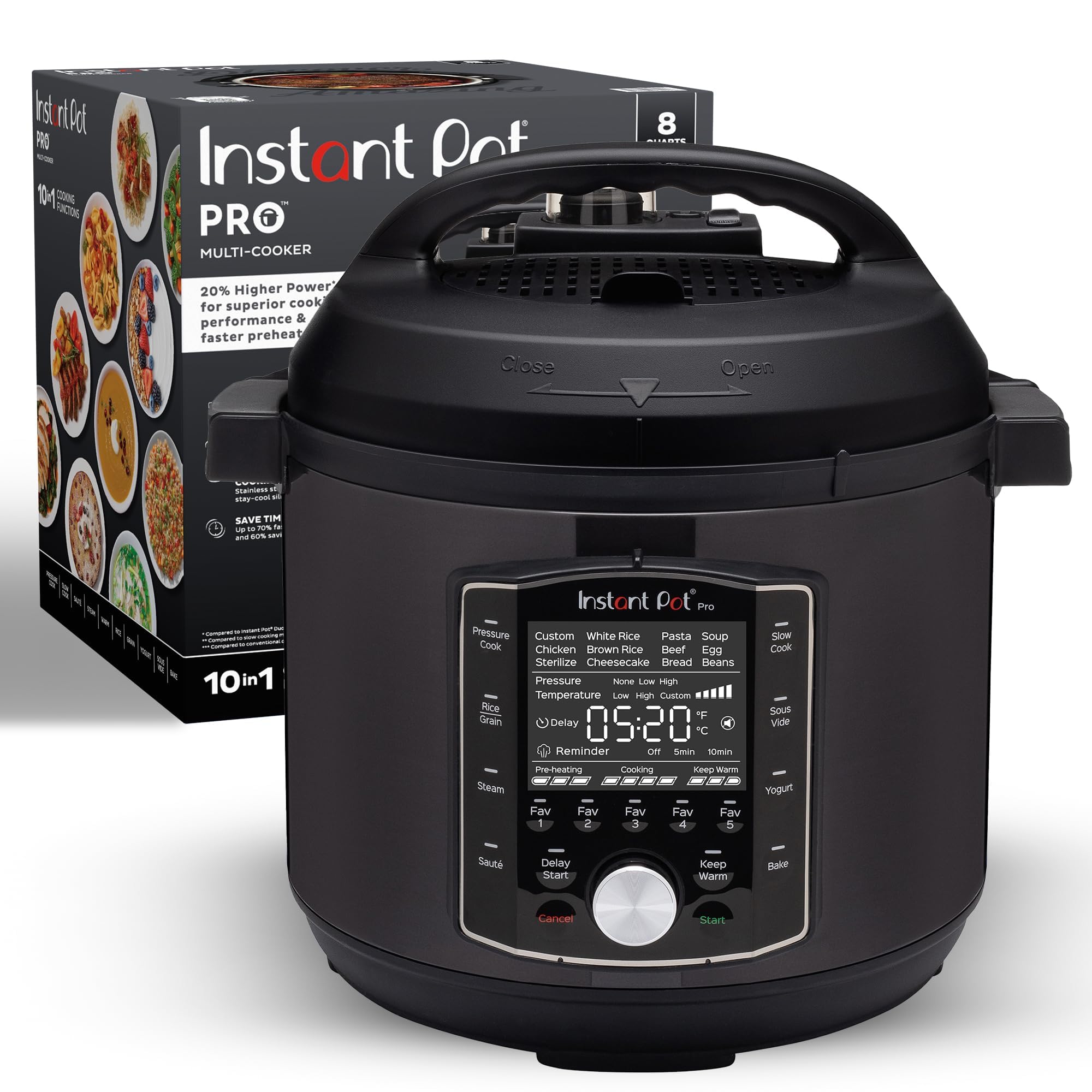Instant Pot Pro 10-in-1 Pressure Cooker, Slow Cooker, Rice/Grain Cooker, Steame