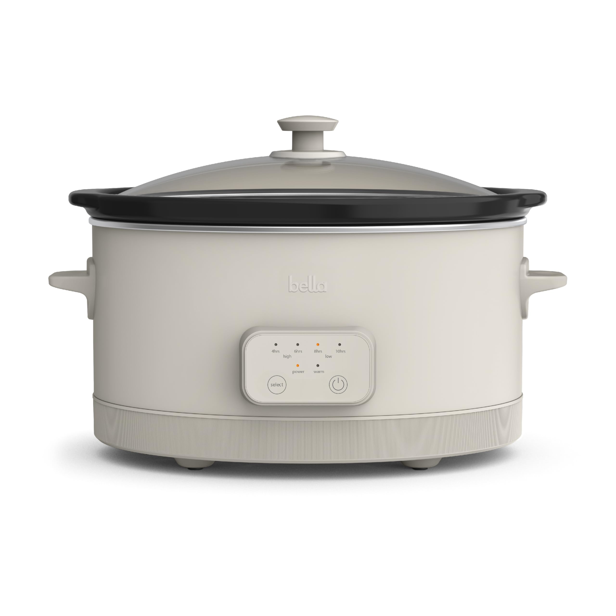 bella 6.0 Qt Programmable Slow Cooker, Ceramic Nonstick Coating, Adjustable Temp