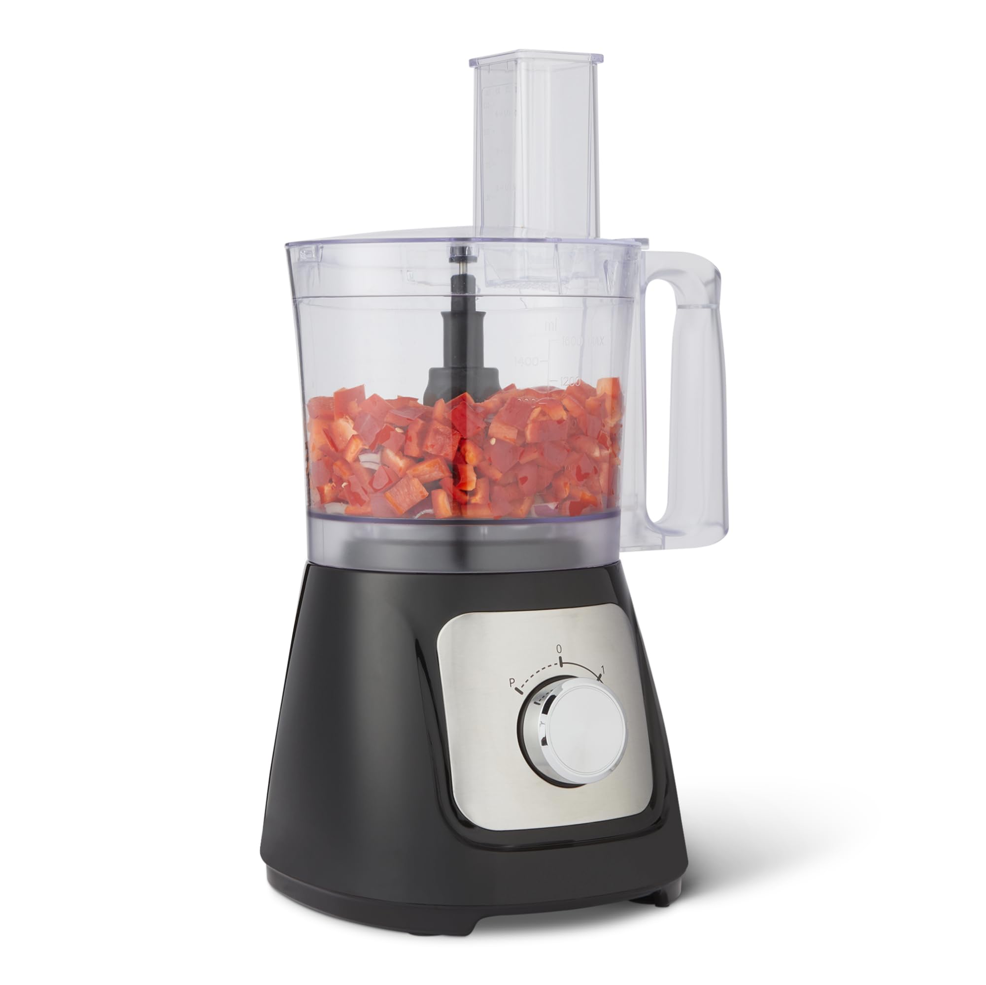 Amazon Basics Food Processor and Vegetable Chopper, 10 Cup Bowl, 2-Speed, 500 Wa