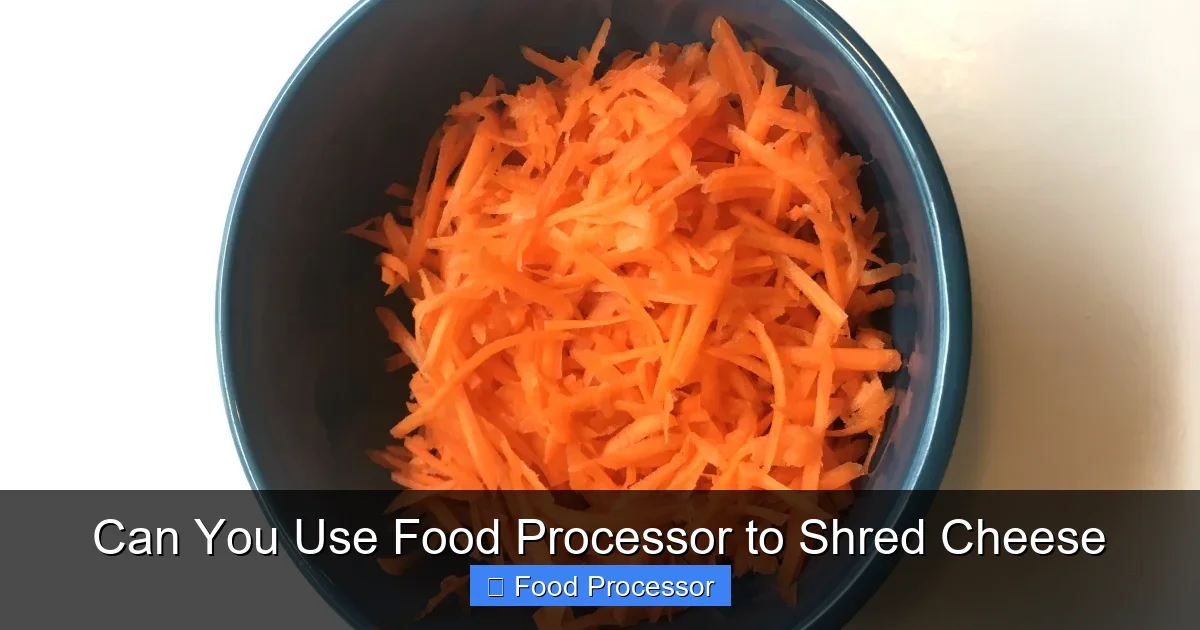 Can You Use Food Processor to Shred Cheese