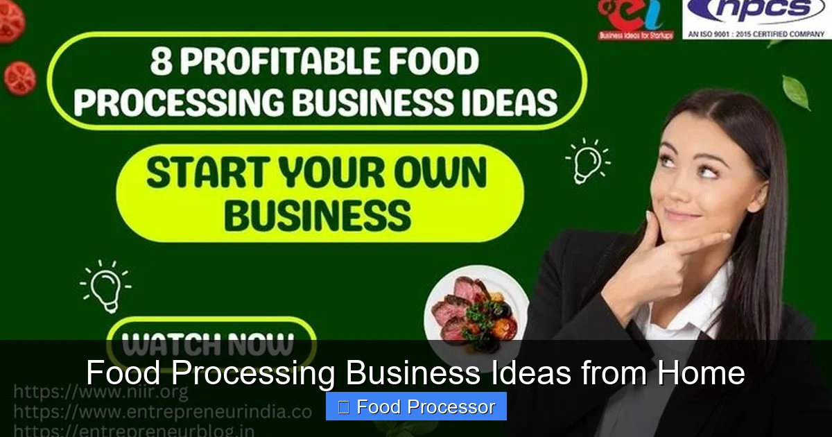 Food Processing Business Ideas from Home