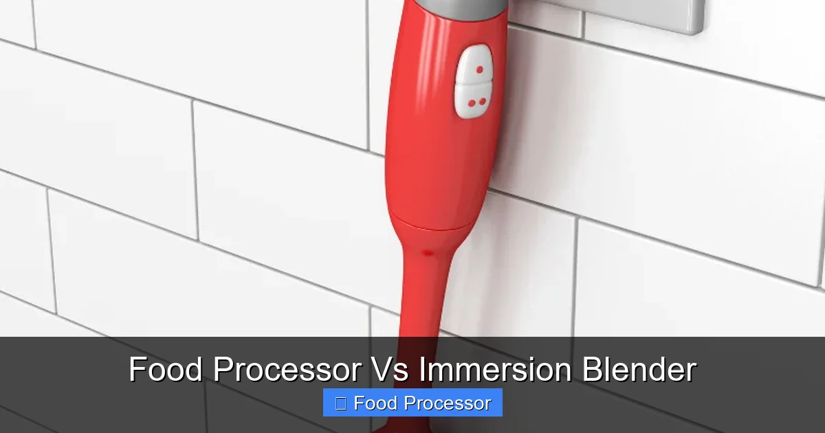 Food Processor Vs Immersion Blender