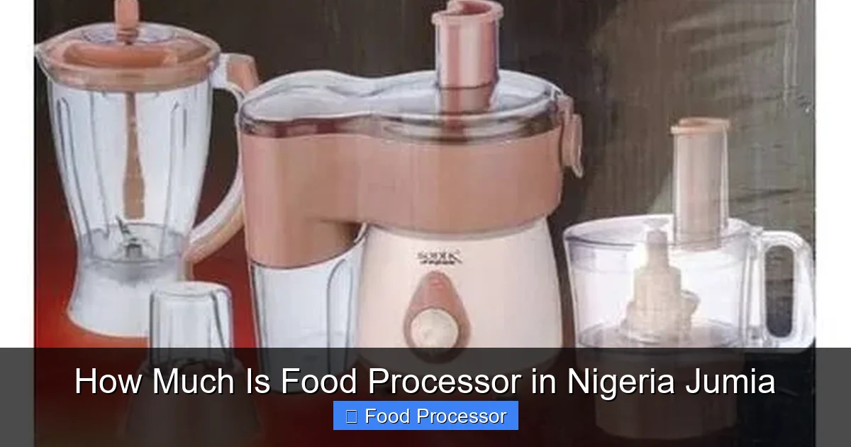 How Much Is Food Processor in Nigeria Jumia