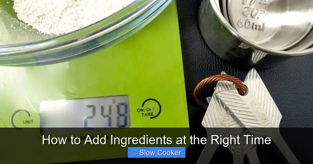 How to Add Ingredients at the Right Time