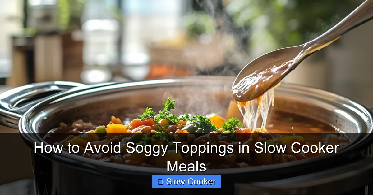 How to Avoid Soggy Toppings in Slow Cooker Meals