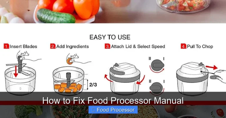 How to Fix Food Processor Manual
