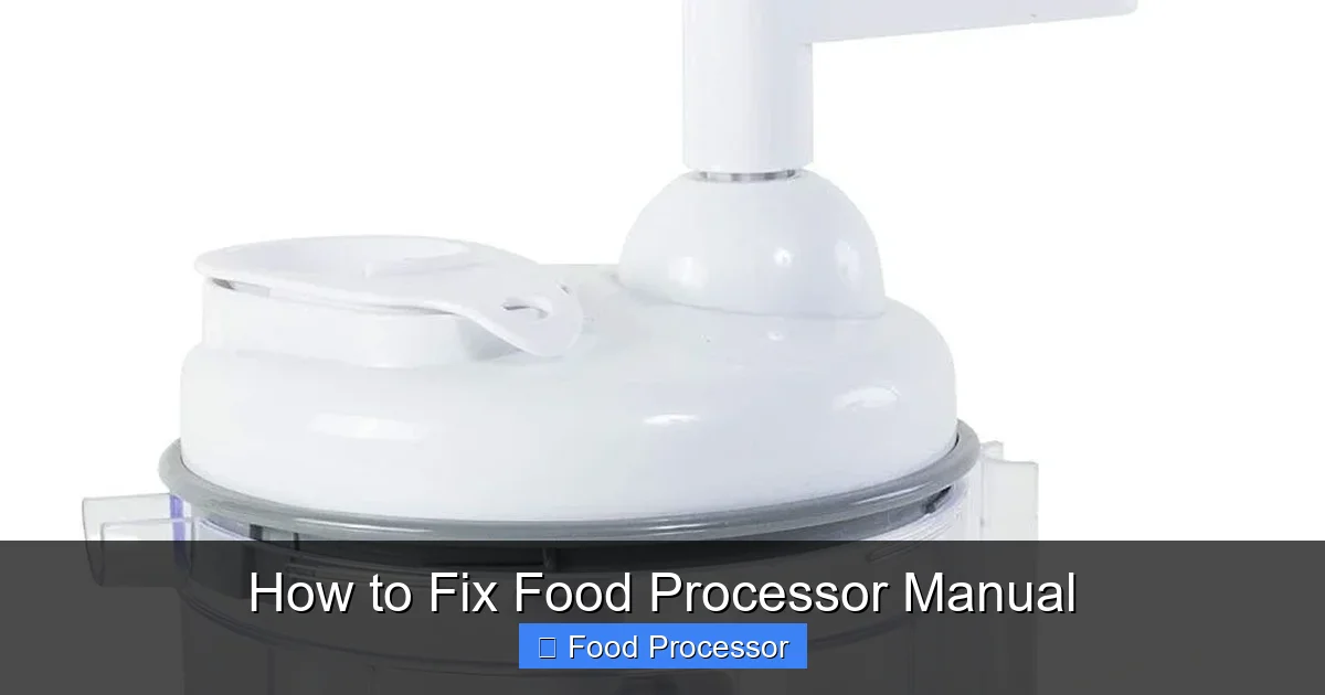 How to Fix Food Processor Manual