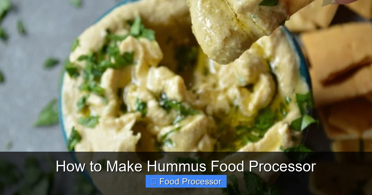 How to Make Hummus Food Processor