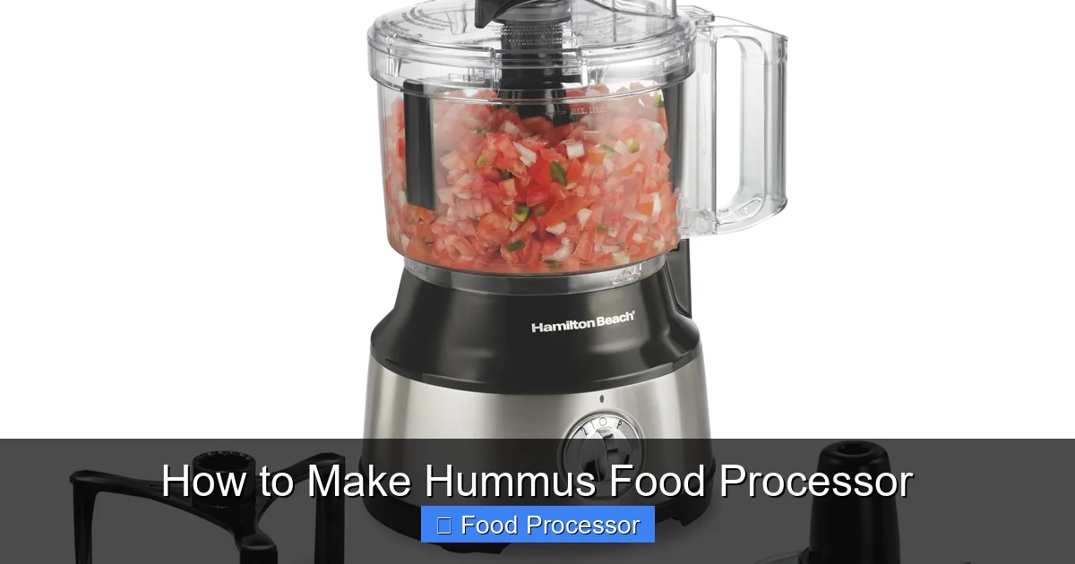 How to Make Hummus Food Processor