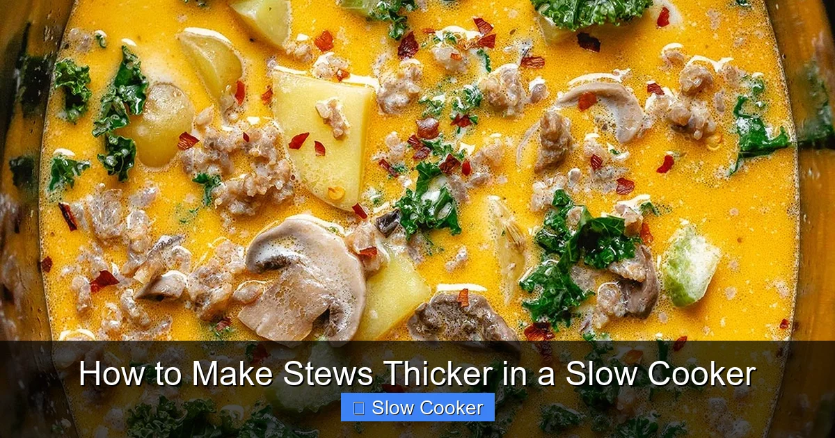 How to Make Stews Thicker in a Slow Cooker