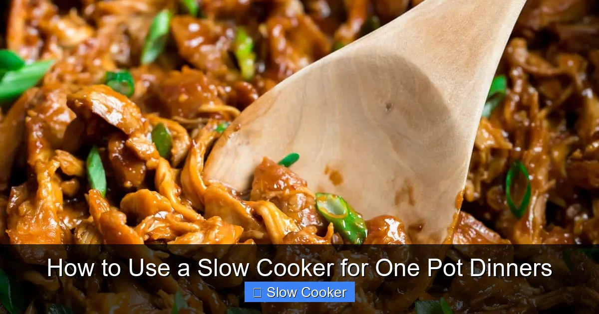 How to Use a Slow Cooker for One Pot Dinners