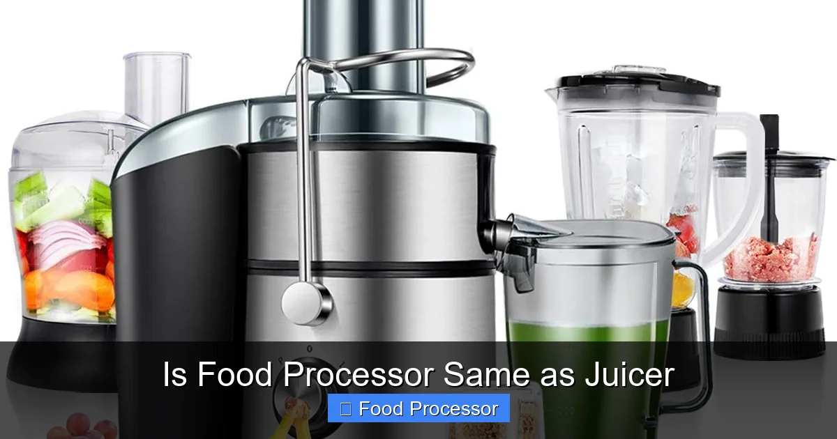 Is Food Processor Same as Juicer