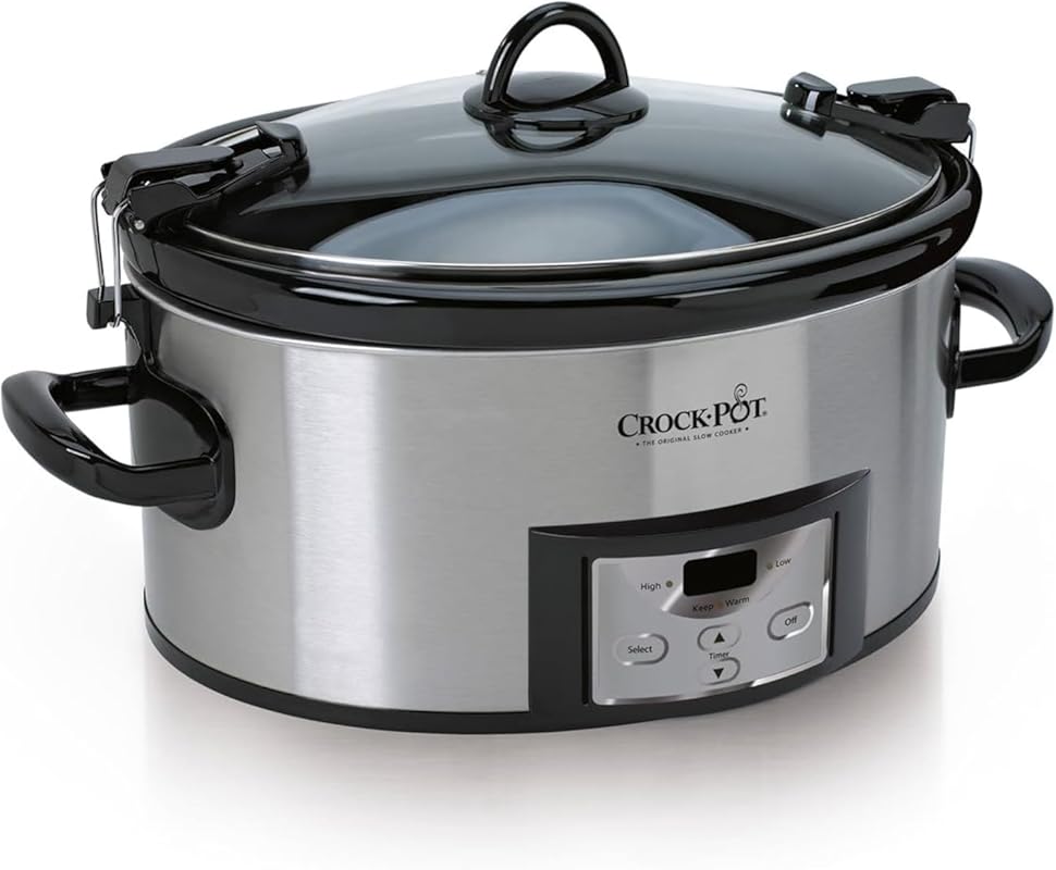 Crock-Pot 6 Quart Cook & Carry Programmable Digital Timer Slow Cooker,