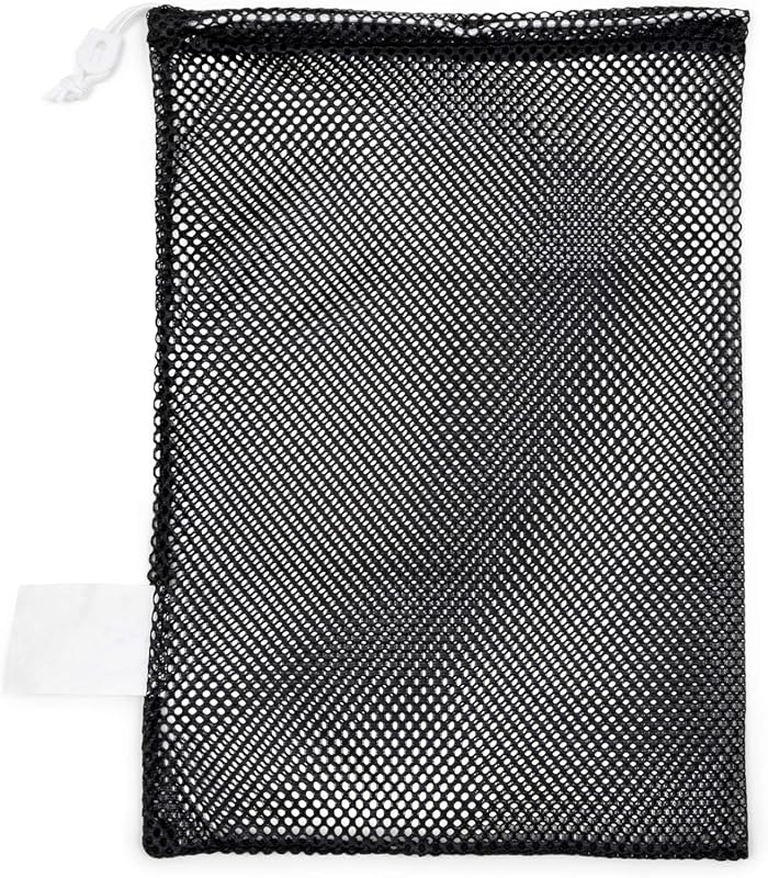 Champion Sports Heavy-Duty Mesh Equipment Bag with Drawstring, Lock & 