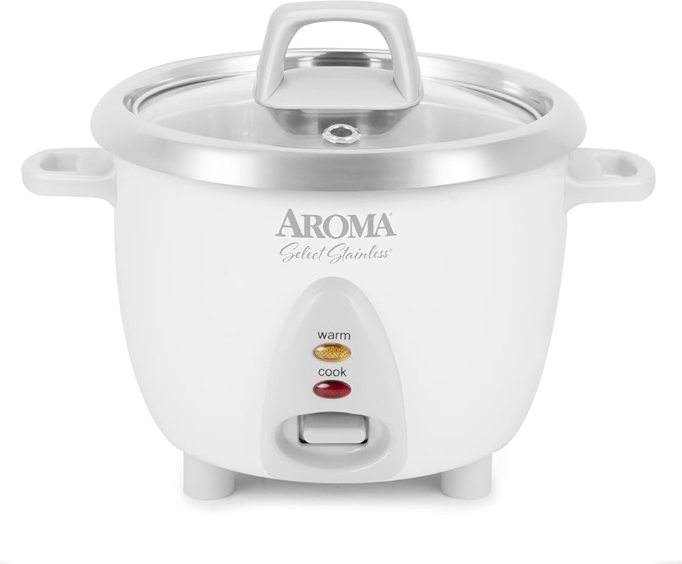 AROMA® Select Stainless® Rice Cooker, 3-Cup  / 6-Cup , Stainless Steel