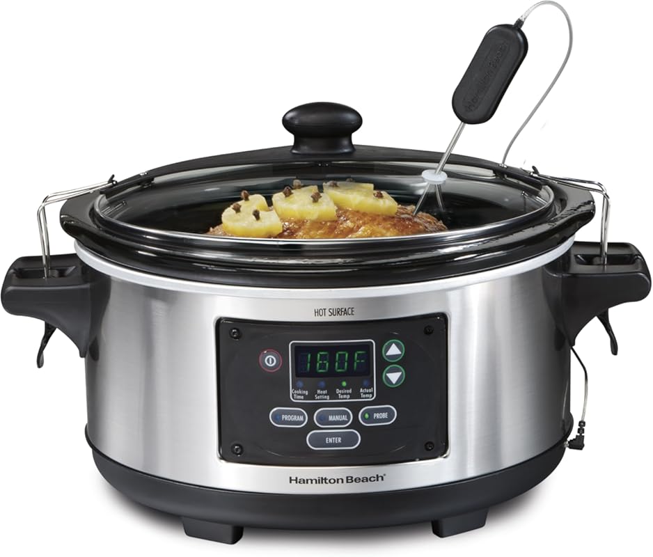 Hamilton Beach 6 Quart Set & Forget Digital Programmable Slow Cooker w