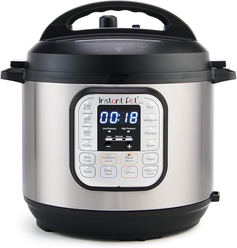 Instant Pot Duo 6 Quart 7-in-1 Electric Pressure Cooker with 800+ Reci