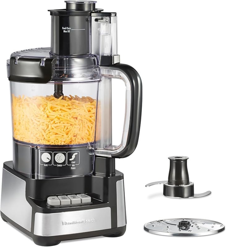 Hamilton Beach Stack & Snap 12-Cup Food Processor: 450W, 2-Speed, Stai