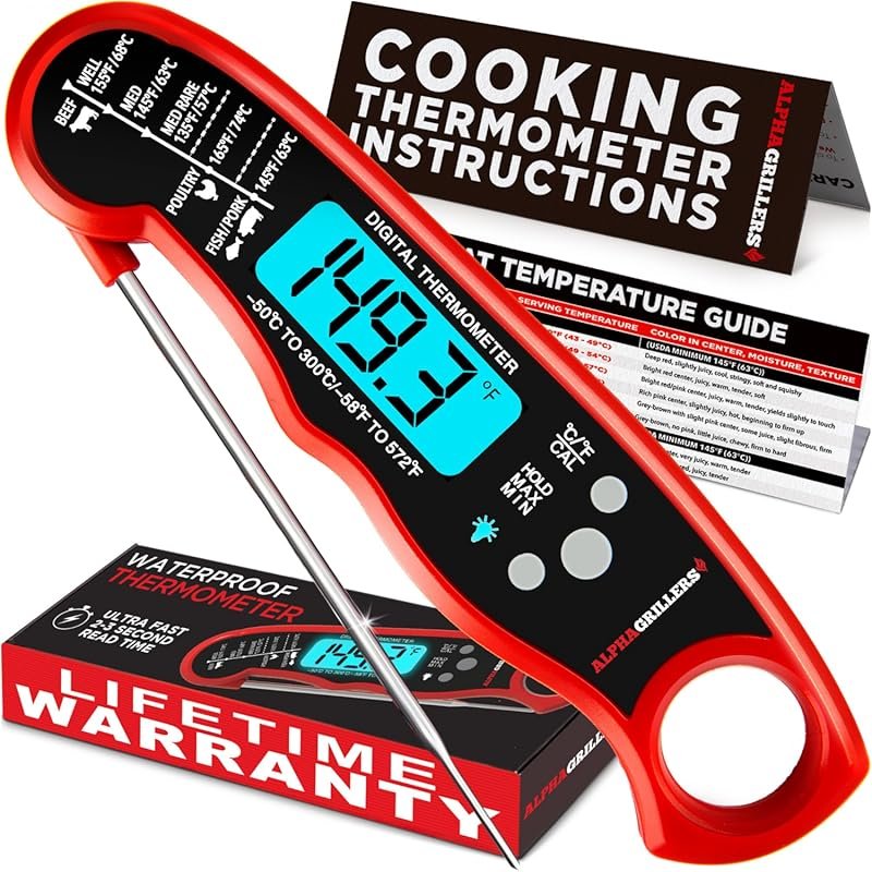 Alpha Grillers Digital Instant Read Meat Thermometer, Perfect for Cook