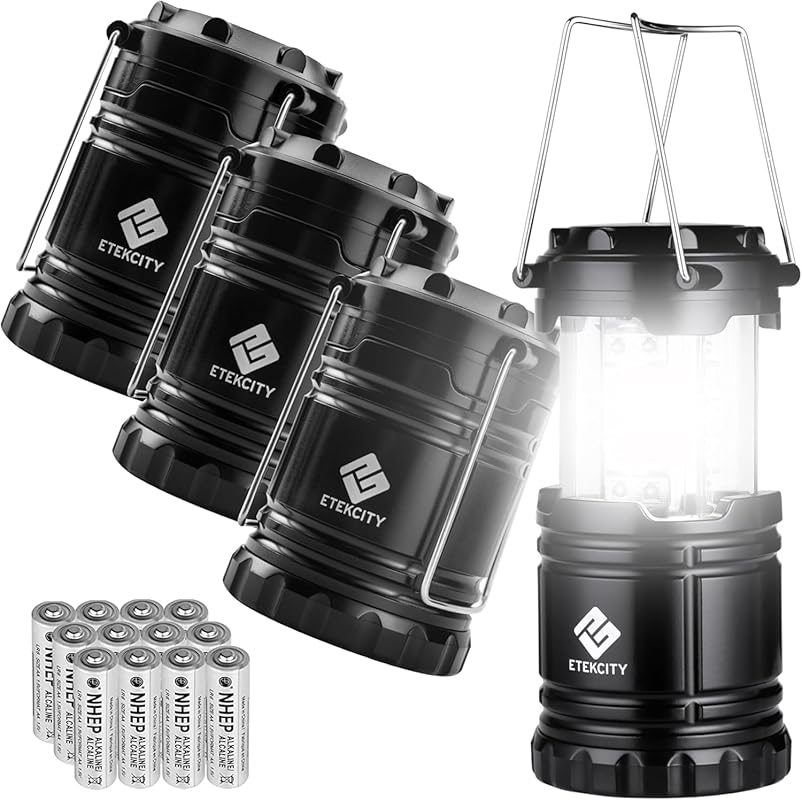 Etekcity 4 Pack LED Camping Lanterns: Emergency Lights for Power Outag