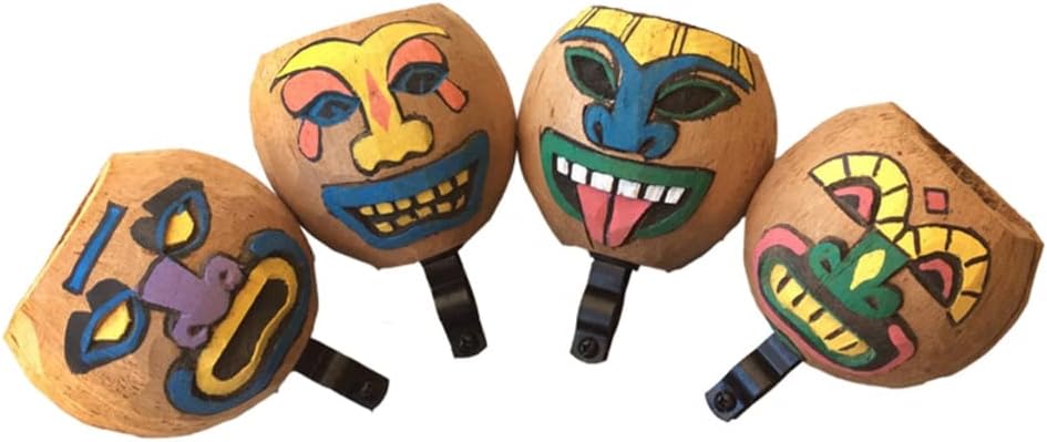 Hand-Carved Natural Coconut Bike Cup Holder for Water, Coffee, Cans, P