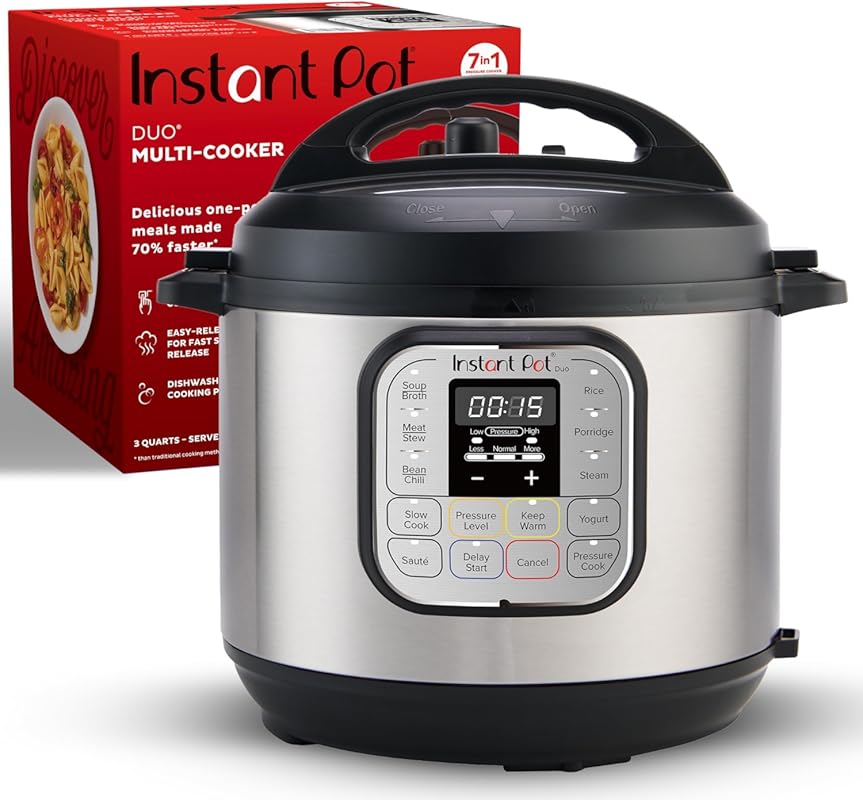 Instant Pot Duo 3 Quart Mini 7-in-1 Electric Pressure Cooker with Free