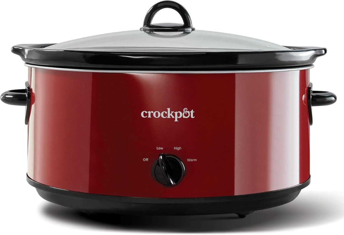 Crock-Pot Express Crock 8-Quart Slow Cooker, Red, Multi-Function Appli