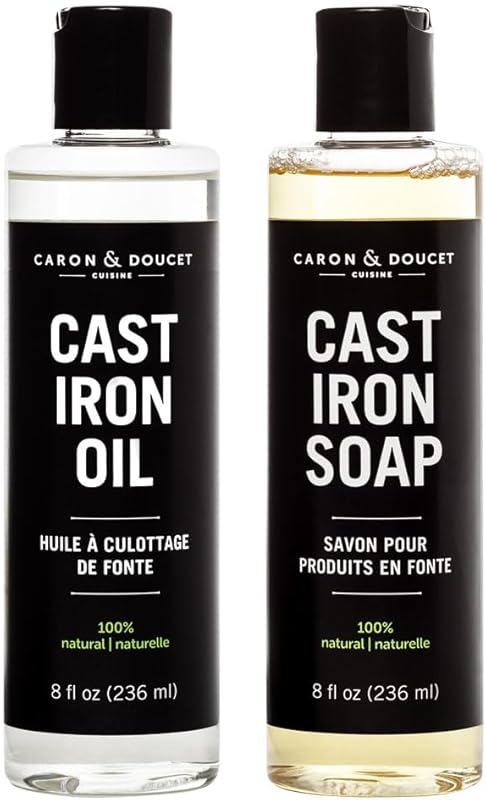 CARON & DOUCET Plant-Based Cast Iron Cleaning & Conditioning Set: Seas