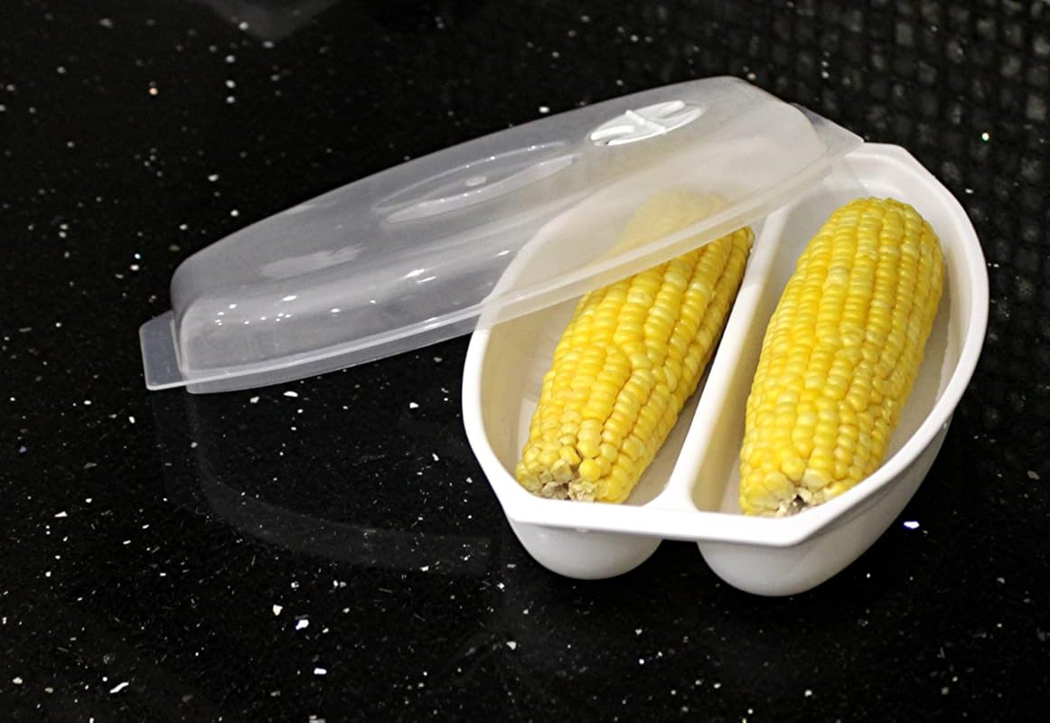 Dependable Industries Microwave Corn Steamer, Vented Lid, BPA Free, Di