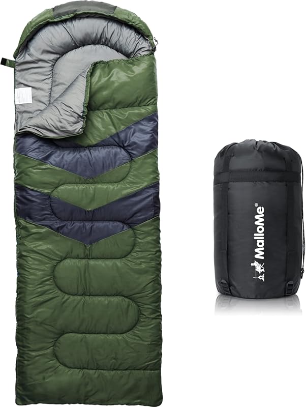 MalloMe Sleeping Bag for Adults & Kids 10-12, Lightweight Compact for