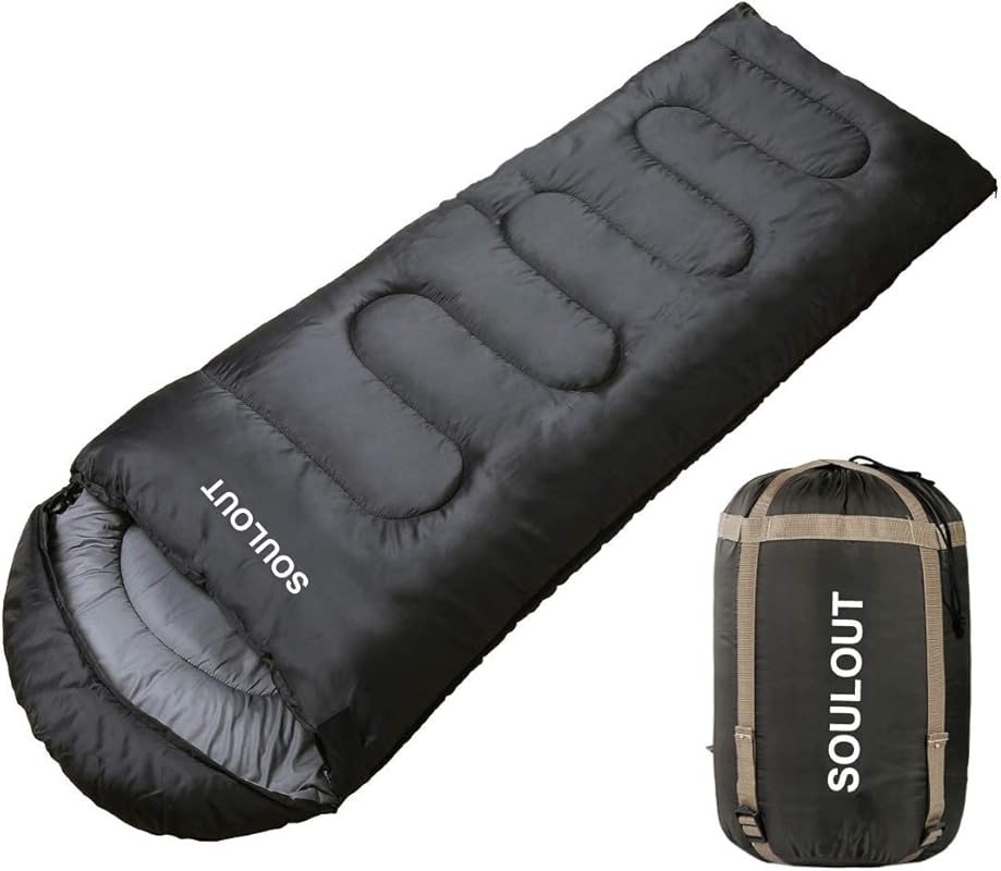 Lightweight 3-4 Season Sleeping Bag for Adults & Kids, Warm Cold Weath