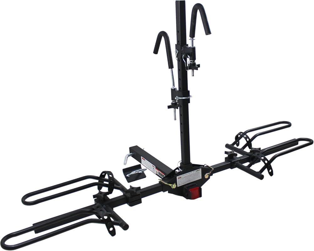 MaxxHaul 50027 Hitch Mount 2-Bike Platform Rack, Adjustable Cradles fo