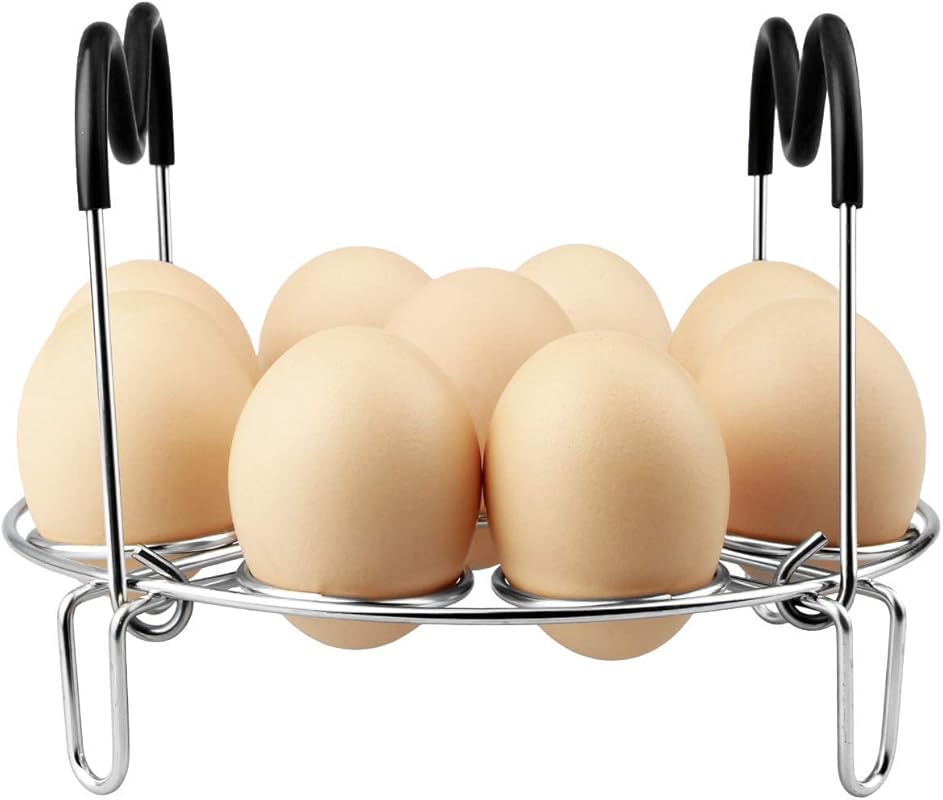 Stainless Steel Egg Steamer Rack Trivet for Instant Pot 5, 6, 8 Quart 