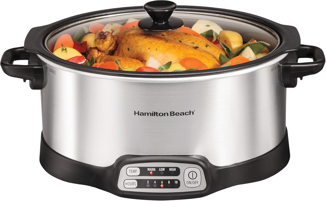 Hamilton Beach 6-Quart Programmable Slow Cooker with Stovetop-Safe Ins