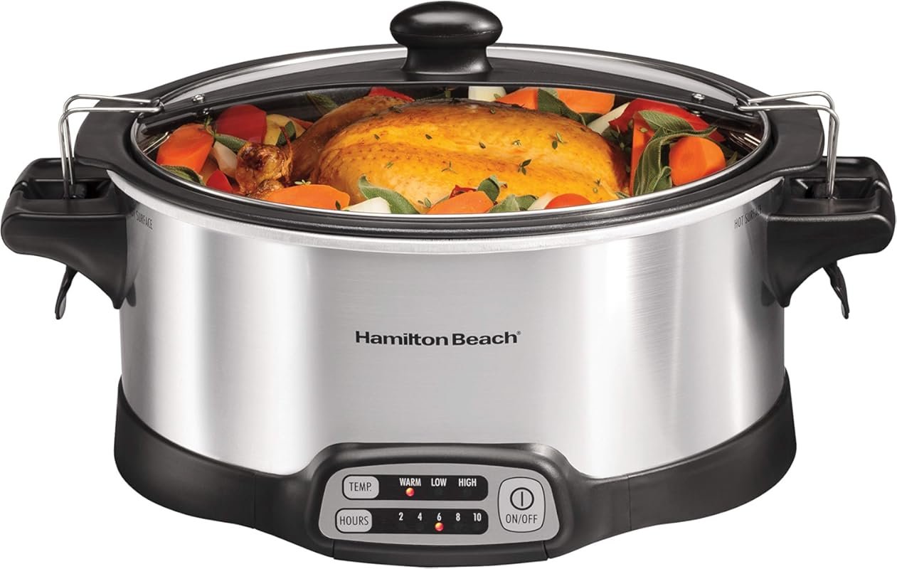 Hamilton Beach 6 Quart Programmable Slow Cooker with Stovetop-Safe Sea