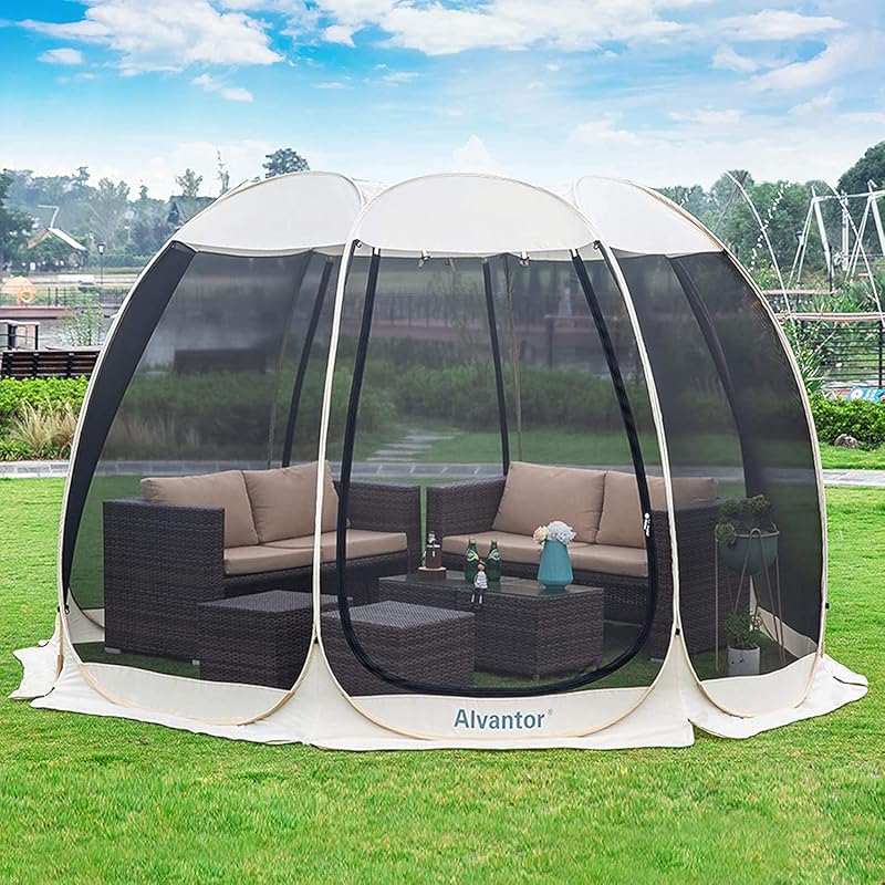 Alvantor Pop-Up Igloo Screen House Gazebo: Instant UV Resistant Canopy