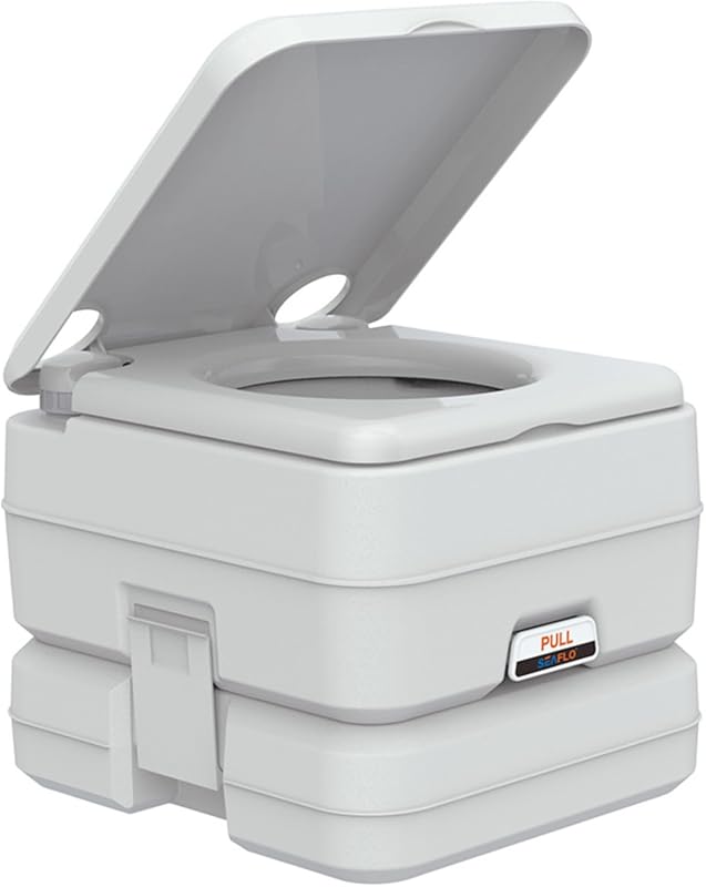 SEAFLO 2.6 Gallon Portable Toilet for Marine, RV, Camping & Boat Use