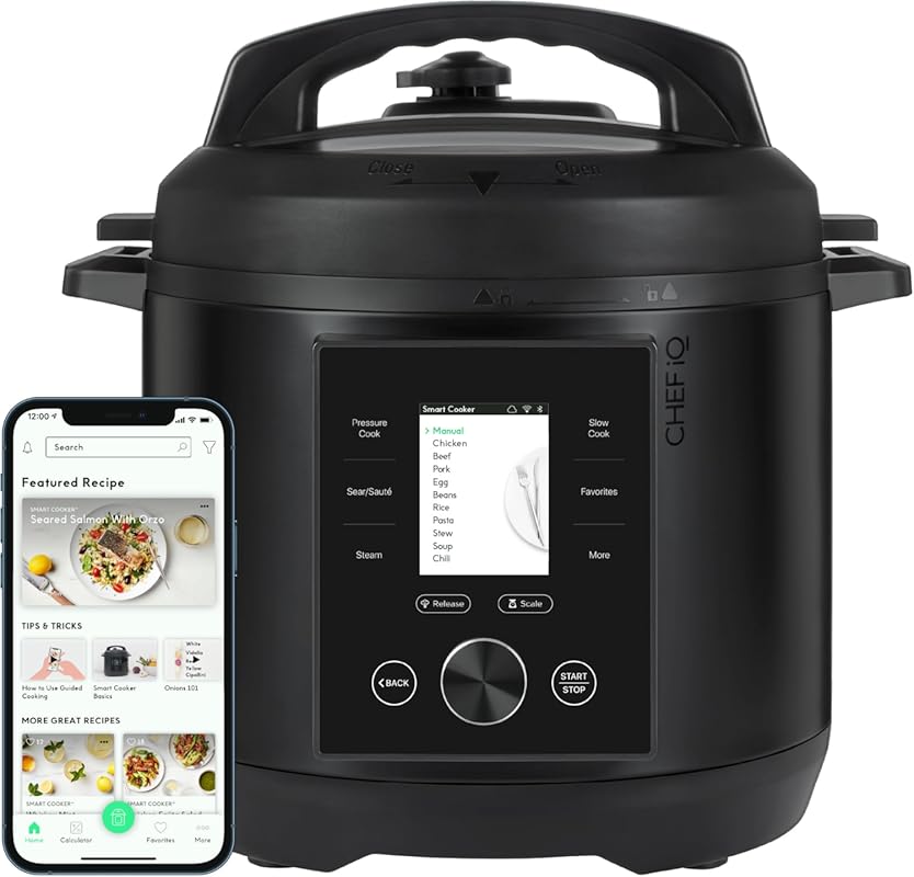 CHEF iQ 6 Quart Smart WiFi Pressure Cooker with Built-in Scale and 500