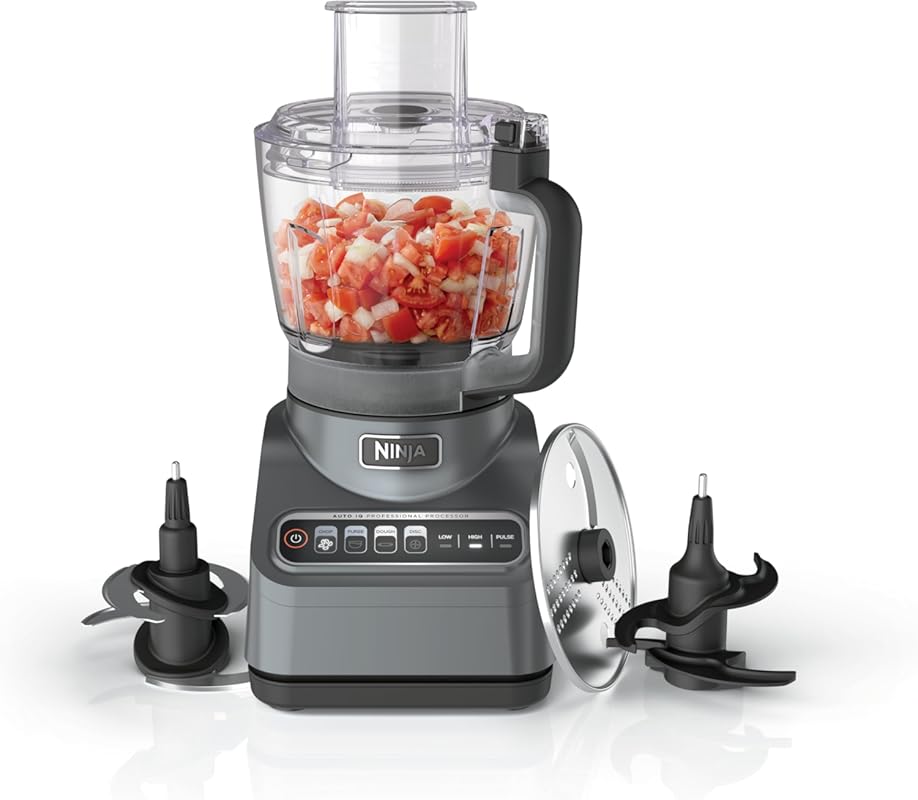 Ninja Professional Plus 1000W Food Processor, 9-Cup, 4 Functions, 3 Bl