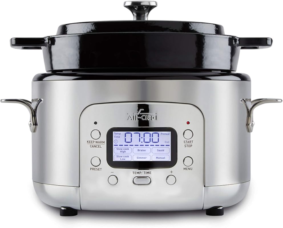 All-Clad 5 Quart 7-in-1 Electric Slow Cooker with Stainless Steel - Bl