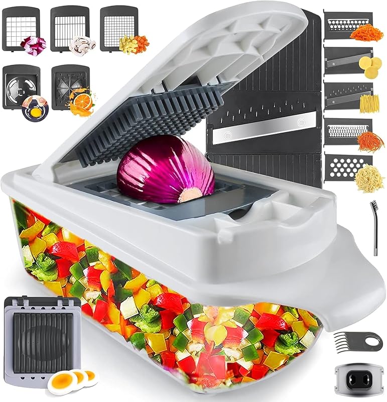 RüK 22-in-1 Vegetable Chopper Slicer, Onion Dicer & Mandoline Food Cut