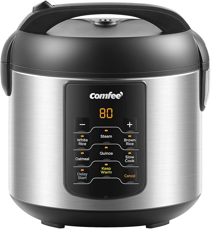 COMFEE 2 Quart 6-in-1 Multi Cooker with Slow Cooker and Steamer Functi