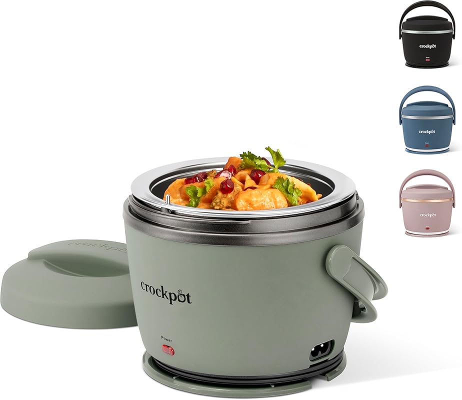 Crock-Pot 20-Oz Portable Electric Lunch Box Food Warmer, Moonshine Gre
