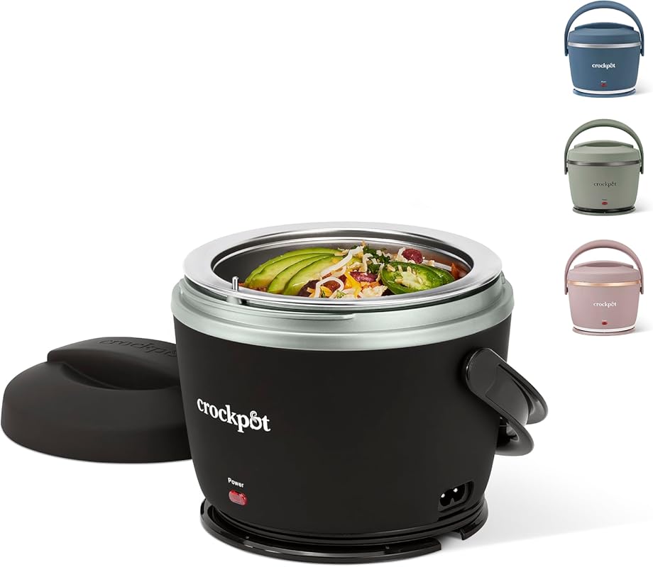 Crock-Pot 20-Ounce Portable Electric Lunch Box Food Warmer in Black Li