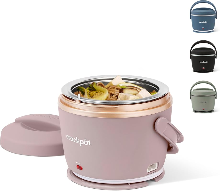 Crock-Pot 20oz Portable Electric Lunch Box Food Warmer, Blush Pink, Sp